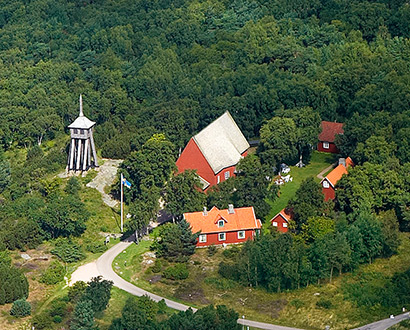 Flygbild över St Olofs kapell