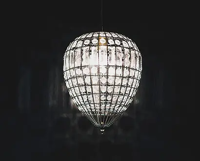 Lampa med kristaller