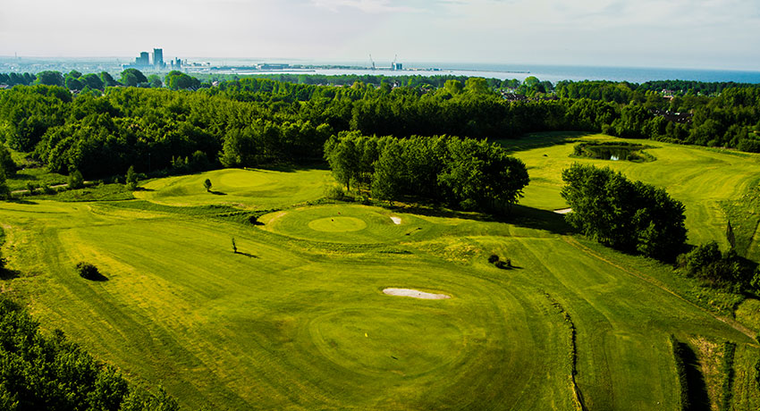 Luftfoto af Flygstadens golfklub