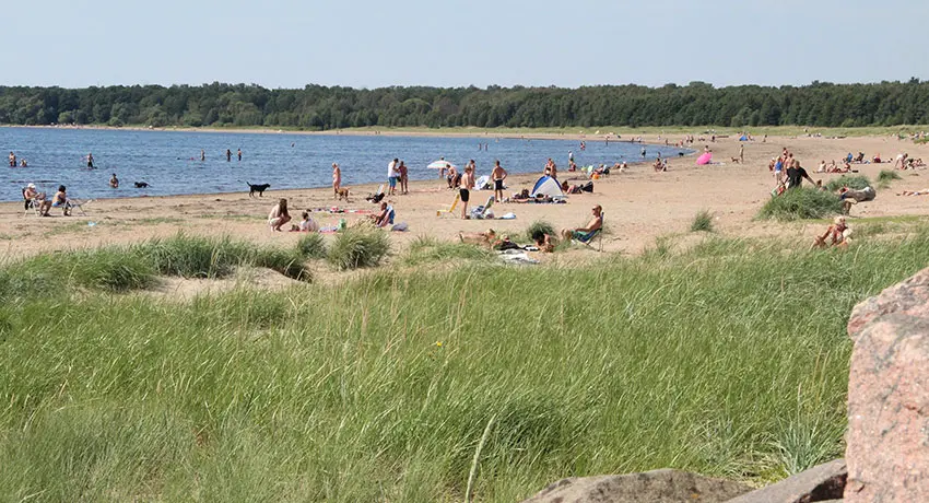 Västra stranden beach in Halmstad