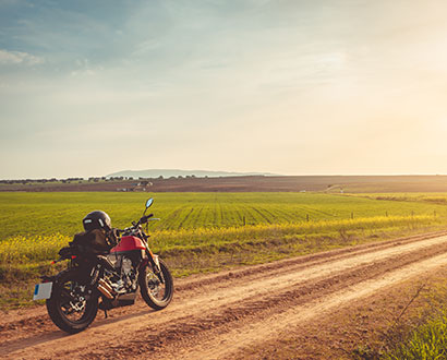 Motorcykel på landet