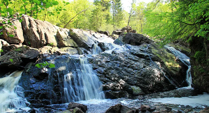 Danska fall  waterfall in Simlångsdalen in Halmstad