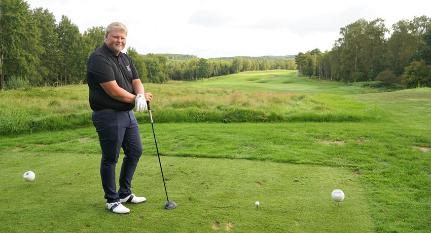 Filip Freiholtz på Holms Golfklubb i Halmstad